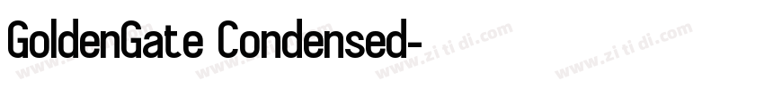 GoldenGate Condensed字体转换